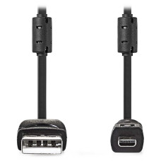 NEDIS kabel USB 2.0/ zástrčka USB-A - zástrčka UC-E6 8-Pins/ pro fotoaparát Panasonic, Fujitsu, Kodak atd./ černý/ 2m