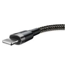 Baseus datový kabel Cafule Lightning 0,5m 2,4A šedo-černý