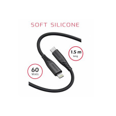 SWISSTEN DATOVÝ KABEL SOFT SILICONE USB-C / USB-C 1,5 M 60W ČERNÝ