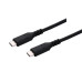 Kabel C-TECH USB 4.0, Type-C (CM/CM), PD 100W, 40Gbps, 1m, černý