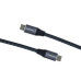 PremiumCord USB-C kabel ( USB 3.2 GEN 2x2, 5A, 100W, 20Gbit/s ) bavlněný oplet, 3m