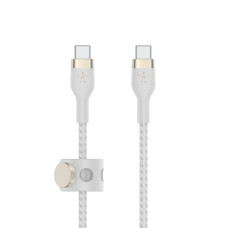 Belkin BOOST CHARGE™ USB-C/USB-C kabel, 1m, bílý - odolný PRO Flex