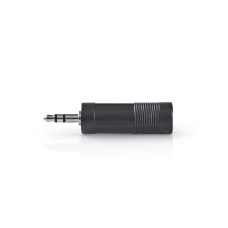 Nedis CAGB22935BK - Stereofonní audioadaptér | 3,5mm Zástrčka - 6,35mm Zásuvka | Černá barva