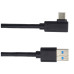 PremiumCord Kabel USB typ C/M zahnutý konektor 90° - USB 3.0 A/M, 3m