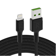 Green Cell Kabel Ray USB-A - Lightning 1,2m LED s rychlým nabíjením pro Apple iPhone