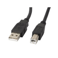 LANBERG USB-A (M) na USB-B (M) 2.0 kabel 1,8m, černý