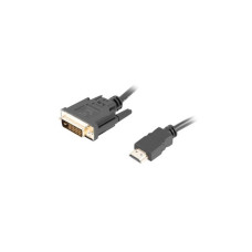 LANBERG HDMI (M) na DVI-D (M) (24+1) kabel 1,8m, černý, dual link, pozlacené 4K konektory