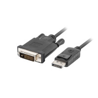 LANBERG DisplayPort (M) 1.2 na DVI-D (M) (24+1) kabel 1,8m, dual link, černý