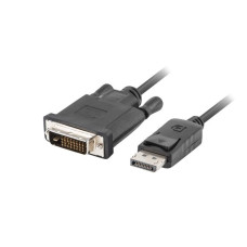 LANBERG DisplayPort (M) 1.2 na DVI-D (M) (24+1) kabel 1,8m, dual link, černý