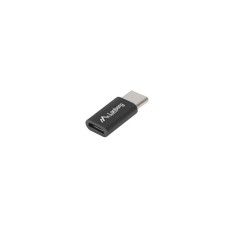 LANBERG adaptér USB-C (M) 2.0 na USB MICRO (F), černý