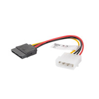 LANBERG Molex (M) na SATA (F) kabel 15cm