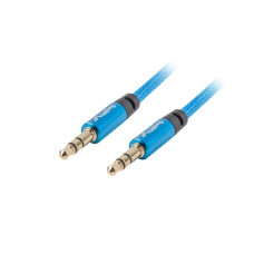 LANBERG Minijack 3.5mm M / M 3 PIN kabel 3m, modrý