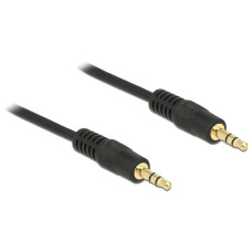 Delock Stereo Jack Cable 3.5 mm 3 pin male > male 0.5 m black