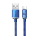 Baseus CAJY000403 Crystal Shine Series Datový Kabel USB - USB-C 100W 1,2m Blue