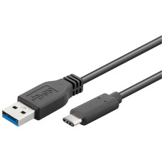 PremiumCord USB-C/male - USB 3.0 A/Male, černý, 3m