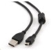 Kabel USB A-MINI 5PM 2.0 1,8m HQ s ferrit. jádrem