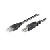 PremiumCord Kabel USB 2.0, A-B, 3m, černý