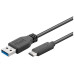 PremiumCord USB-C/male - USB 3.0 A/Male, černý, 1m
