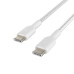 Belkin USB-C na USB-C kabel, 1m, bílý - odolný