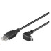 PremiumCord Kabel micro USB 2.0, A-B, 90°, 1m