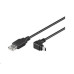 PremiumCord miniUSB 2.0, A-B, 5pinů, 90°, 1.8m