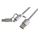 iGET G2V1 - USB kabel Micro USB/ USB - C dlouhý pro veškeré mobilní telefony, včetně odolných