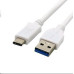 Kabel C-TECH USB 3.0 AM na Type-C kabel (AM/CM), 1m, bílý