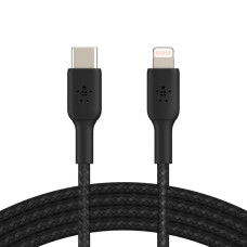 Belkin USB-C kabel s lightning konektorem, 2m, černý - odolný