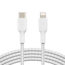 Belkin USB-C kabel s lightning konektorem, 2m, bílý - odolný