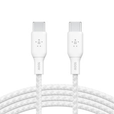 Belkin USB-C na USB-C kabel 100W, 2m, bílý - odolný