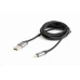 Gembird nabíjecí kabel Lightning 8-pin (M) na USB 2.0 (M), prémiový, opletený, 1.8 m, černý