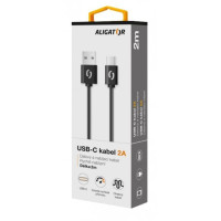 ALIGATOR Datový kabel 2A USB-C 2 m černý