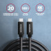 AXAGON BUCM32-CM10AB, SPEED+ kabel USB-C <-> USB-C, 1m, USB 3.2 Gen 2, PD 100W 5A, 4k HD, ALU, oplet