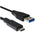 Kabel C-TECH USB 2.0 AM na Type-C kabel (AM/CM), 2m, černý