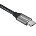 PremiumCord Kabel USB-C M/M, 100W 20V/5A 480Mbps bavlněný oplet, 2m