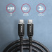 AXAGON BUCM-CM20AB, HQ kabel USB-C <-> USB-C, 2m, USB 2.0, PD 60W 3A, ALU, oplet, černý