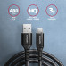 AXAGON BUCM-AM15AB, HQ kabel USB-C <-> USB-A, 1.5m, USB 2.0, 3A, ALU, oplet, černý