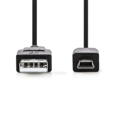 Nedis CCGB60300BK20 - USB 2.0 kabel | A Zástrčka - Mini 5-Pin Zástrčka | 2 m | Černá barva
