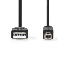 Nedis CCGB60100BK30 - USB 2.0 kabel | A Zástrčka - B Zástrčka | 3 m | Černá barva