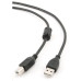 Kabel GEMBIRD USB A-B 1,8m 2.0 HQ s ferritovým jádrem