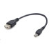 Kabel GEMBIRD USB AF/micro BM, OTG, 15cm, pro tablety a smartphone