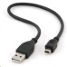 Kabel GEMBIRD USB A-MINI 5PM 2.0 29,5 cm HQ, zlacené kontakty