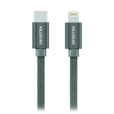 SWISSTEN DATA CABLE USB-C / LIGHTNING TEXTILE 1,2M GREY