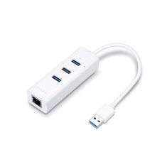 TP-Link UE330 síťový adaptér, USB3.0, 1x 10/100/1000Mbps + USB hub 3x USB 3.0 porty