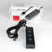 AXAGON HUE-S2BL, 4x USB3.0 CHARGING hub 1.2m kabel, micro USB nap. konektor