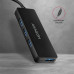 AXAGON HUE-G1A, 4x USB 3.2 Gen 1 SLIM hub, kabel Type-A 14cm napevno
