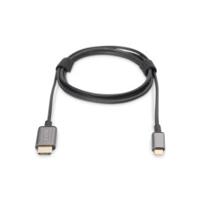 Digitus USB-C - HDMI kabelový adaptér, 1,8 m 4K/30 Hz, černý, kovový kryt