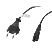 LANBERG CEE 7/16 na IEC 320 C7 EURO (RADIO) POWER CORD 3M černý