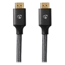 NEDIS PROFIGOLD Ultra High Speed HDMI kabel/ konektor HDMI - konektor HDMI/ 8K/ bavlna/ antracit/ BOX/ 3m