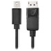 NEDIS kabel mini DisplayPort/DisplayPort 1.2/ zástrčka mini DisplayPort - zástrčka DisplayPort/ 4K/ černý/ 1m
